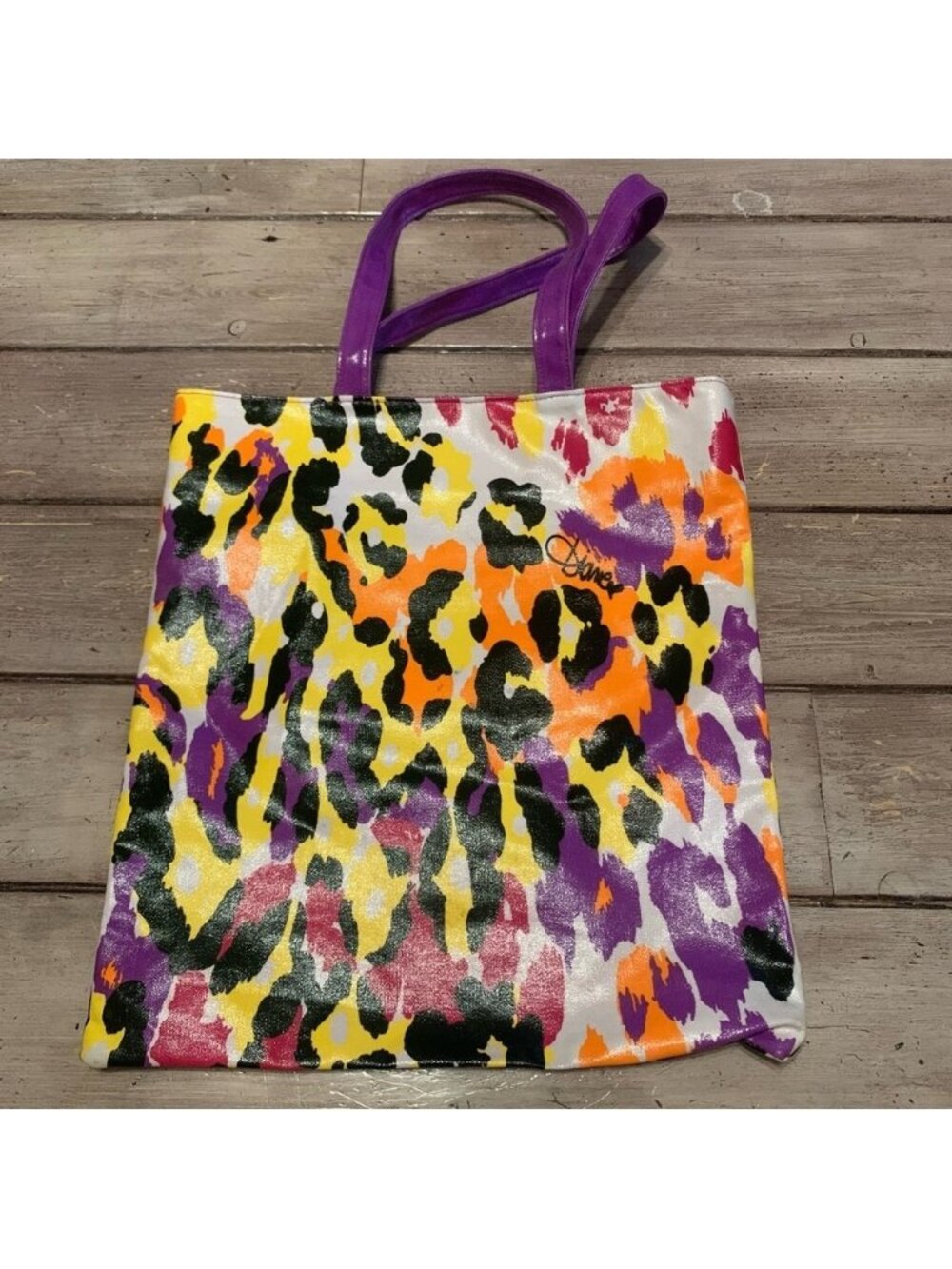 DVF leopard print coated tote bag - Picture 1 of 9